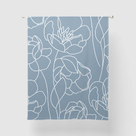 Cortina de Bloqueio de Flor Silvestre Moderna Azul