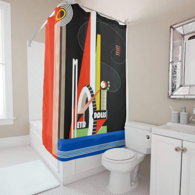 Cortina Para Box 1930's Movie Shower Curtain (In Situ)