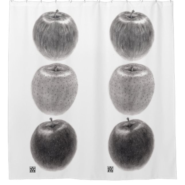 CORTINA PARA BOX 3個のりんご　縦 (Frente)