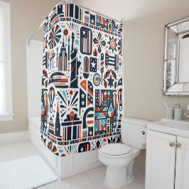 Cortina Para Box 4 de julho Padrão Genérico