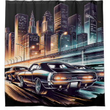 70s Muscle Car Cityscape