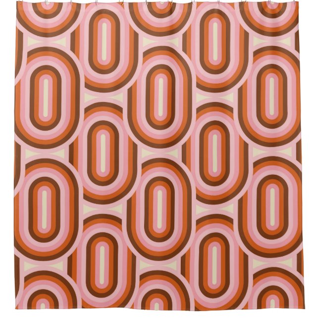 Cortina Para Box 70's Retro Seamless Pattern. 60s and 70s Aesthetic (Frente)