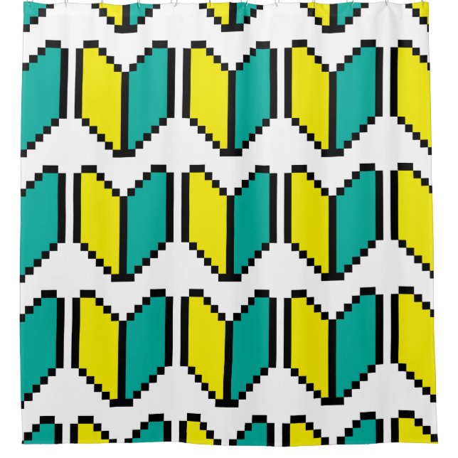 Cortina Para Box 8 Bits Pixel Wakaba / Shoshinsha Mark (Frente)