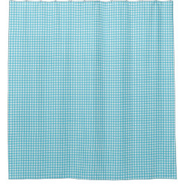 Cortina Para Box A blue checkered shower curtain is shown