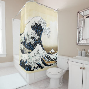 Cortina Para Box A Grande Onda de Kanagawa Hokusai, arte japonês