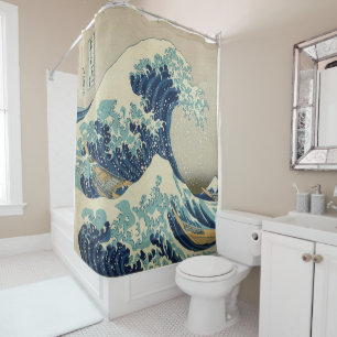 Cortina Para Box A Grande Onda de Kanagawa por Hokusai Arte
