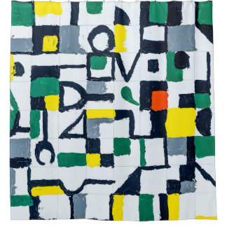Cortina Para Box A Palette Knife Painting; Abstract Grid Painting; 