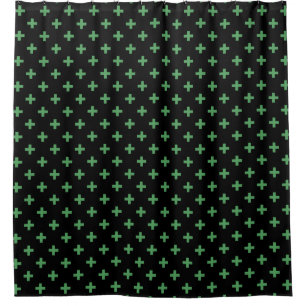 Cortina Para Box A polca verde cruza a preto