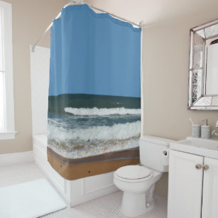 Get Wallpaper Cortinas Para Banheiro Tema Da Praia Zazzle Com Br For Free