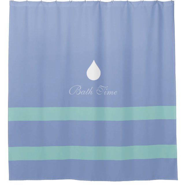 Cortina Para Box a shower curtain for a blue bathroom (Frente)