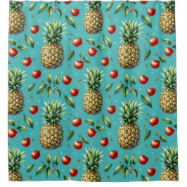 Cortina Para Box Abacaxi Cherry Bliss