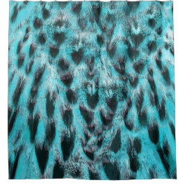 Cortina Para Box Abstract blue feather pattern