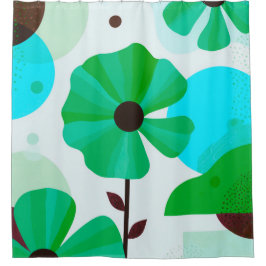 Cortina Para Box Abstract Floral Pattern