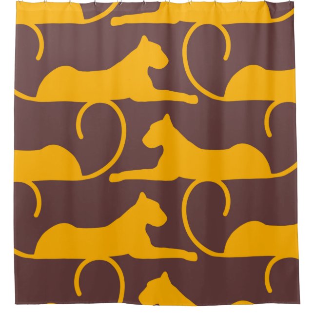 Cortina Para Box Abstract Hand Drawing Leopard Cheetah Panther Cat  (Frente)
