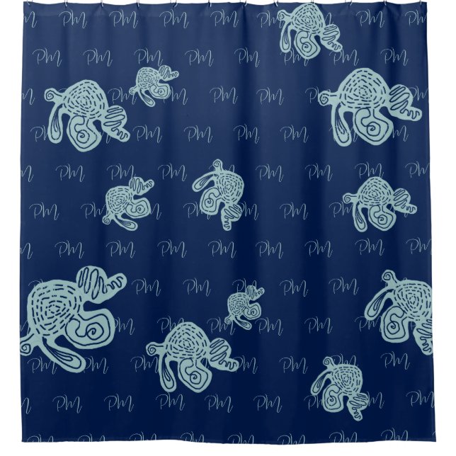 Cortina Para Box Abstract Monogram Pattern (Frente)