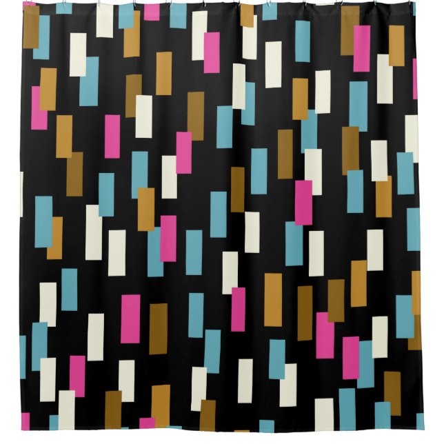 Cortina Para Box Abstract pattern with textured geometric shapes. a (Frente)