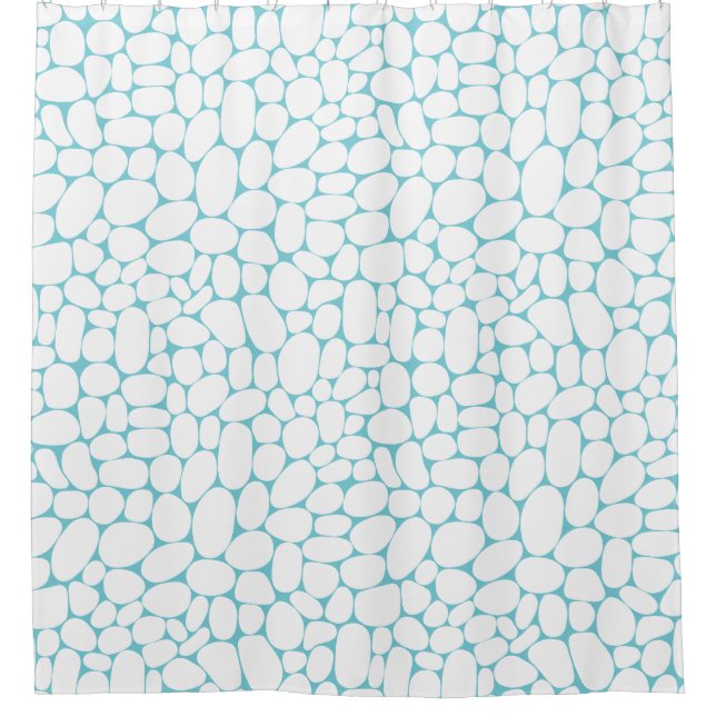 Cortina Para Box Abstrato 160417 - Branco em #76ccd7 (Frente)