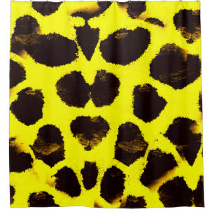 Cortina Para Box Abstrato Animal Print Lepard Watercolor