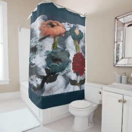 Cortina Para Box Abstrato Art Floral