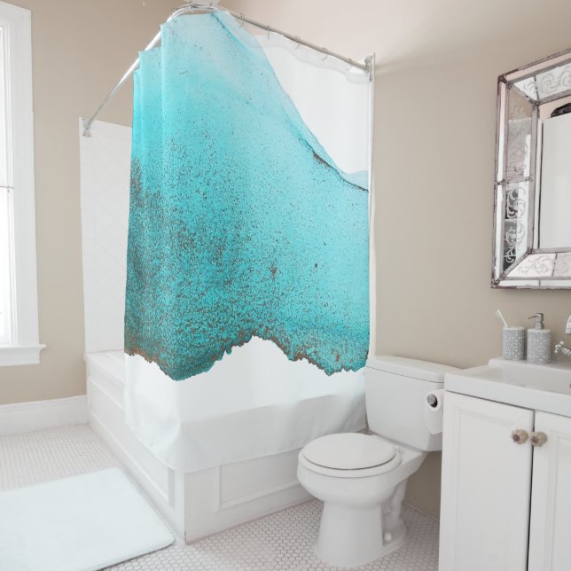 Cortina Para Box Abstrato Branco-preto sofisticado (In Situ)