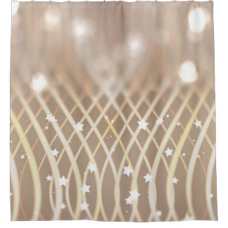 Cortina Para Box Abstrato Brown, Waves Stars Background.