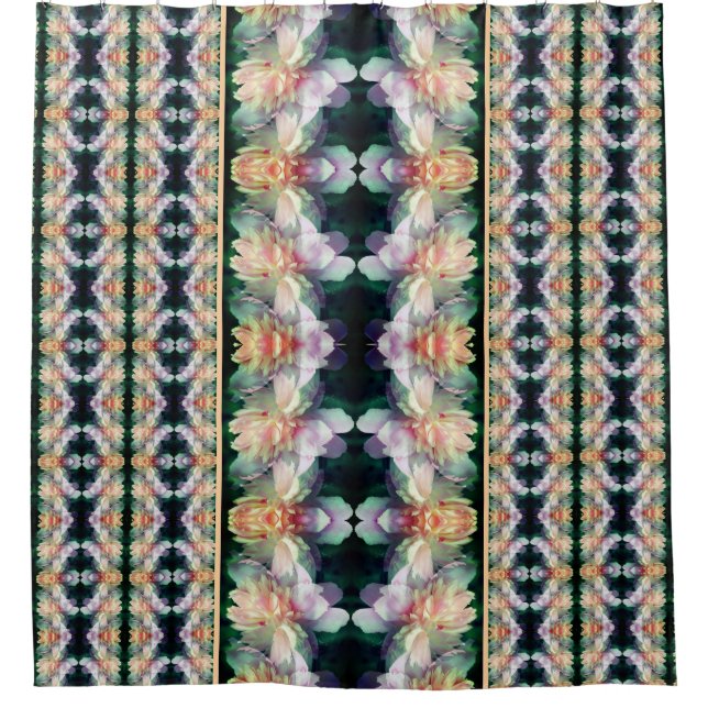 Cortina Para Box Abstrato de Flor de Peony Rosa (Frente)