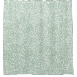 Cortina Para Box Abstrato de Pincel Moderno, Verde Sage