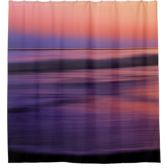 Cortina Para Box Abstrato do Oceano Sunset da Costa Oeste (Frente)