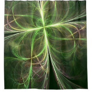 Cortina Para Box Abstrato Fantasy Four Deixa o Green Clover