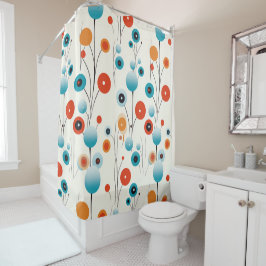 Cortina Para Box Abstrato Floral Moderna Flor Botânica Moderna