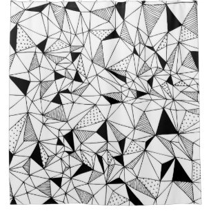 Cortina Para Box Abstrato geométrica: Arte de Fundo Poligonal.