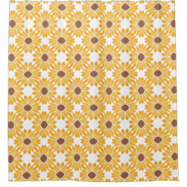 Cortina Para Box Abstrato Geométrico Padrão de Girassol Retroativo 