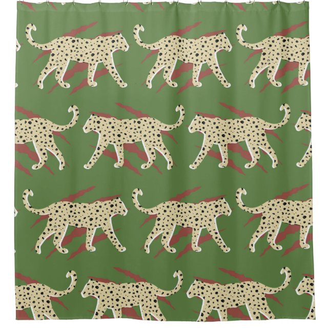 Cortina Para Box Abstrato Leopardo-Leopardo-Desenho-Mão com Sk Anim (Frente)