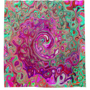 Cortina Para Box Abstrato Magenta e rolo líquido retrorreflector ve