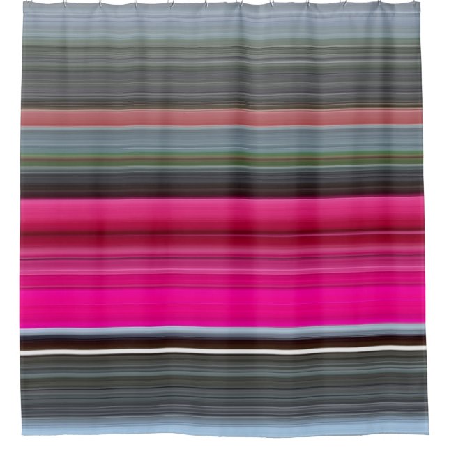 Cortina Para Box Abstrato nº 1: Cerise e cinza (Frente)