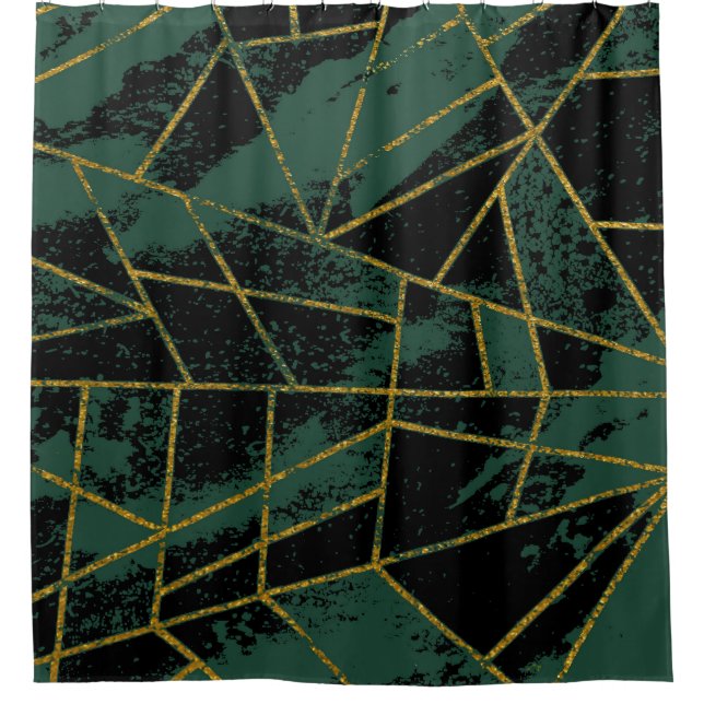 Cortina Para Box Abstrato nº 941 Verde (Frente)