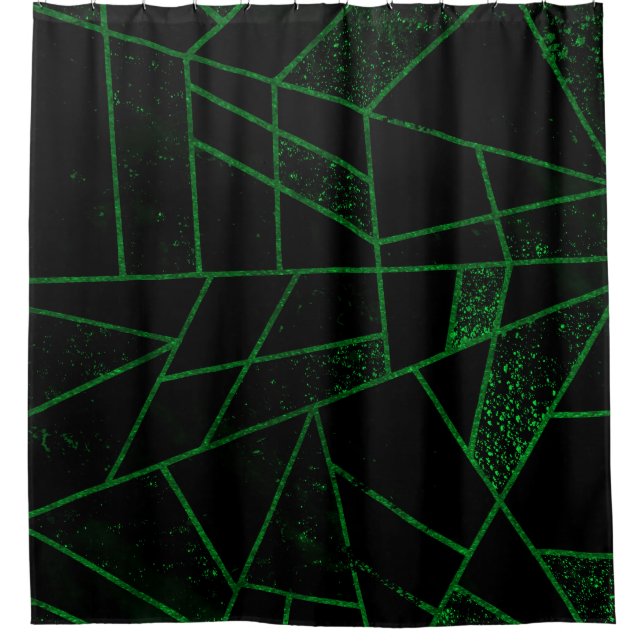 Cortina Para Box Abstrato nº 948 Verde (Frente)