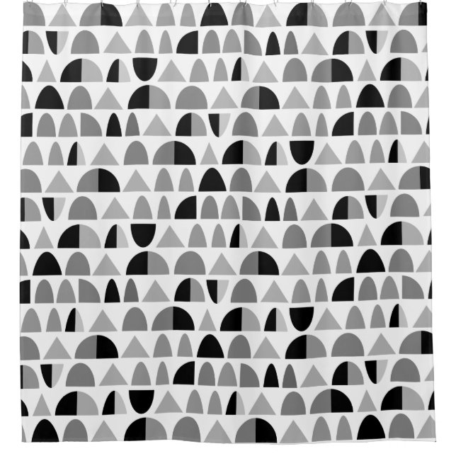 Cortina Para Box Abstrato Pattern 290721 - Monocromo (Frente)
