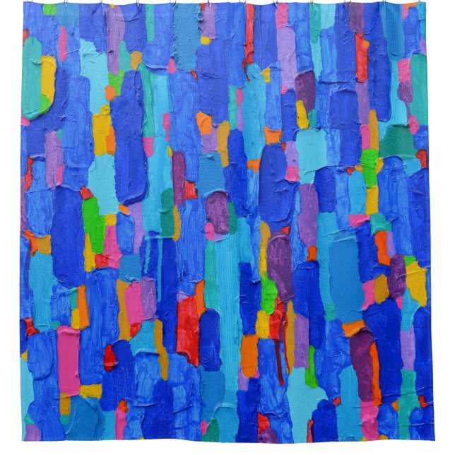 Cortina Para Box Abstrato pintura na Canvas (Frente)