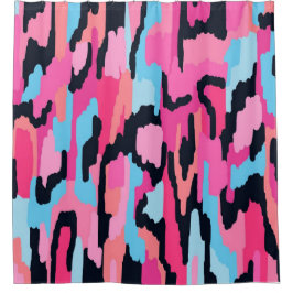 Cortina Para Box Abstrato Pop cor-de-rosa