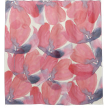 Abstrato Poppy Chic Watercolor Em Blush