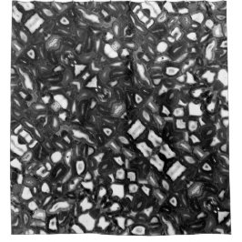 Cortina Para Box Abstrato preto branco agita geode