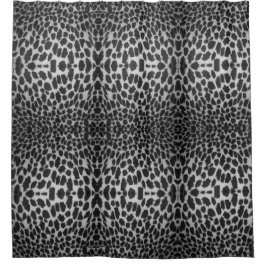 Cortina Para Box Abstrato preto moderno branco