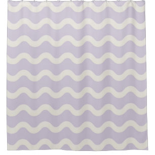 Cortina Para Box Abstrato Purple Wavy Stripe Moderna Estilo de Banh