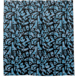 Cortina Para Box Abstrato Shapes 180318 - Natação Piscina