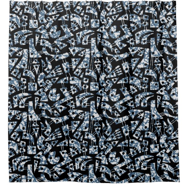 Cortina Para Box Abstrato Shapes 180318 - Nuvem (Frente)