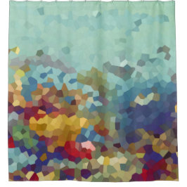 Cortina Para Box Abstrato sob o mar