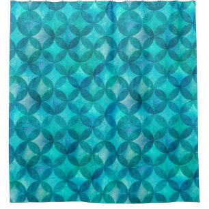 Cortina Para Box Abstrato sobrepondo círculos sem soldadura. Wat