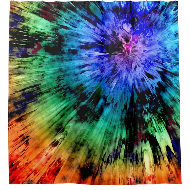 Cortina Para Box Abstrato Tie Dye (Frente)
