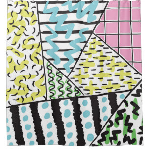 Cortina Para Box Abstrato três: Arte de fundo desenhada à mão.